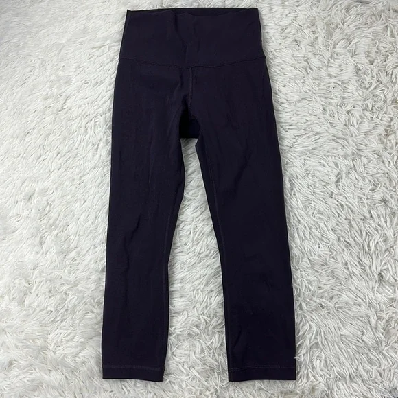 Lululemon Wunder Under Crop (Hi-Rise) (Full-On Luxtreme 21") Black Currant - Picture 1 of 7